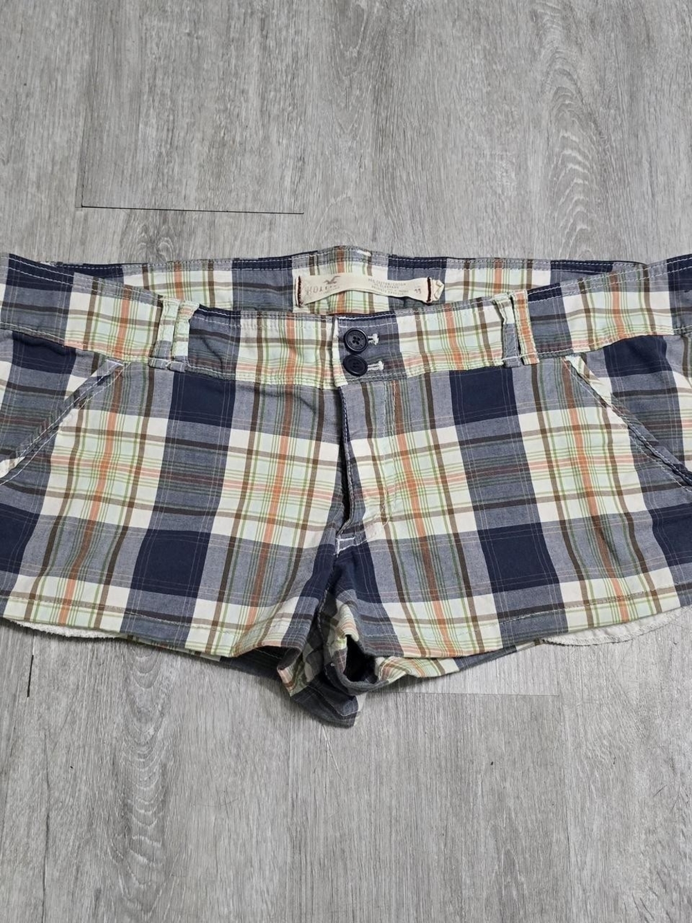 Vintage Y2K Hollister Co. Plaid Low Rise Shorts Mini Womens Size 11